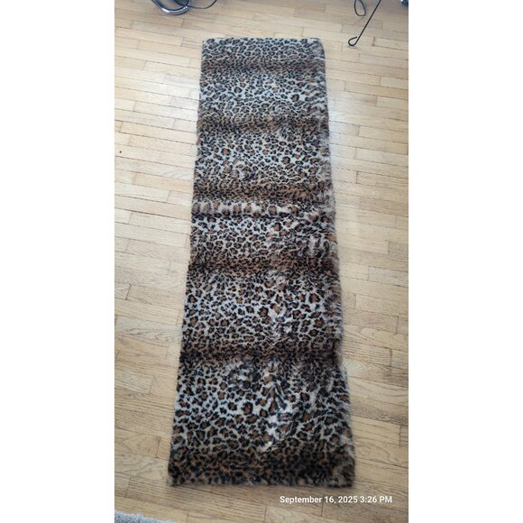 Laguna Home Collection Animal Print Faux Rabbit Fur Rug 21x71 inches NWT - Picture 1 of 3